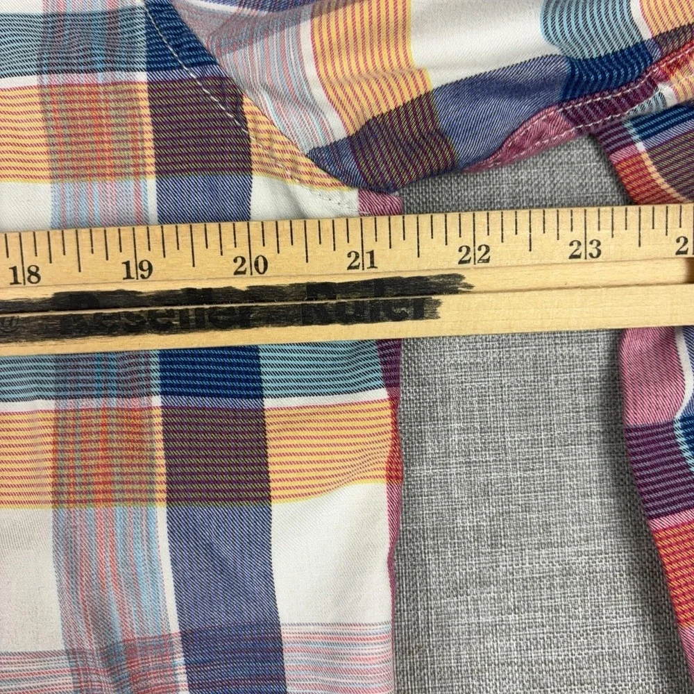 Tommy Bahama Shirt Mens Medium Multicolor Plaid Long Sleeve Button Up Casual